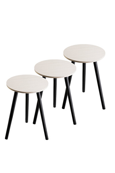 casa rosa Wooden Serving Coffee Tables Set Of 3 Pieces 33*50 cm