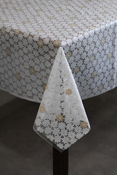 Soft Kare Premium Dantel Görünümlü PVC Masa Örtüsü – Silinebilir, Su Geçirmez...