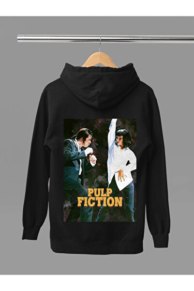 MAGORS سويت شيرت قطني مطبوع عليه PULP FICTION بأكمام طويلة مبطن بالصوف 3 خيوط...