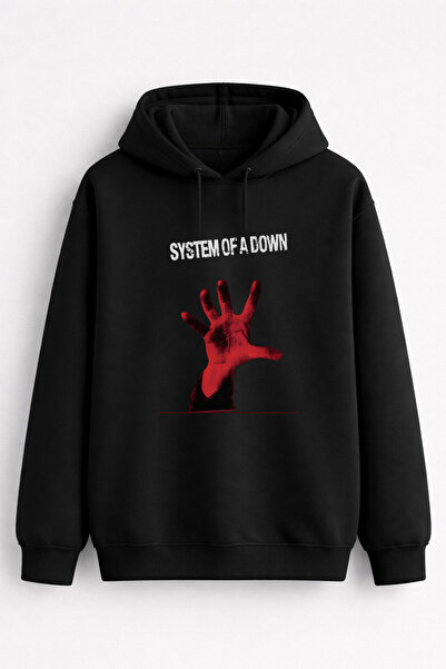 MODA هوديي من System Of A Down Music Grubub مطبوع ذو غطاء للرأس باللون الأسود