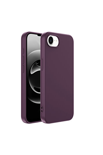 Paladyum Case iPhone 16E Compatible Velvet Burgundy Launch Silicone Case