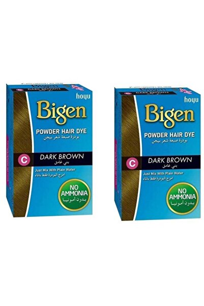 BİGEN Powder Hair Dye Dark Brown 6grams Pack of 2 New