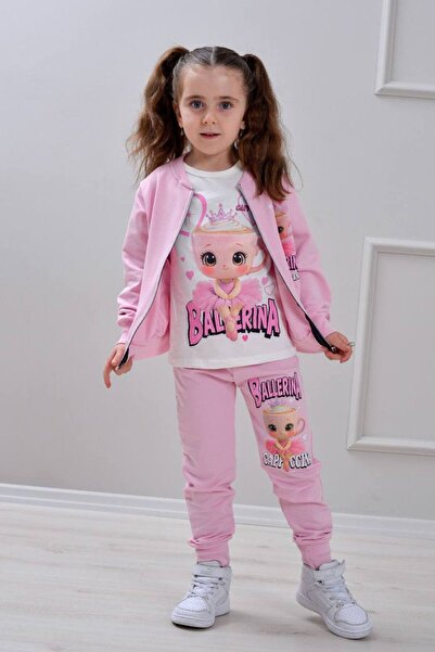 ARBİ kids Cardigan cu mânecă scurtă pentru fetiță, balerină, cappuccino, două...