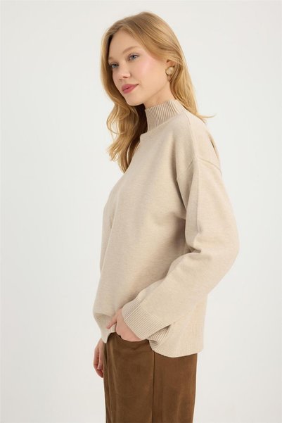 HomeStore Grooved Woven Mock Neck Knitwear