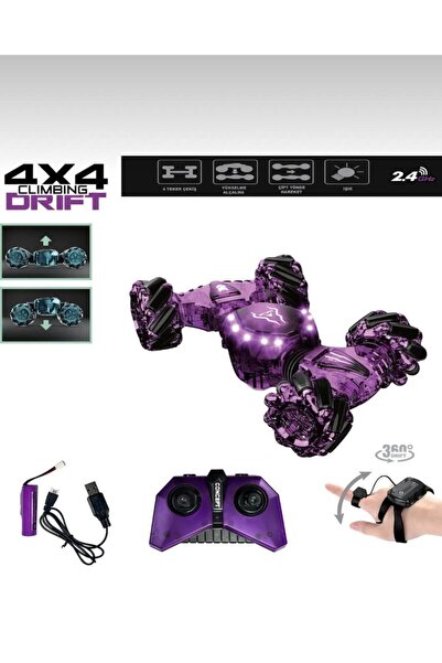 ZİVENTA Uzaktan Kumandalı Bilekten Kontrollü Şarjlı Led Işıklı 360° Akrobatik...