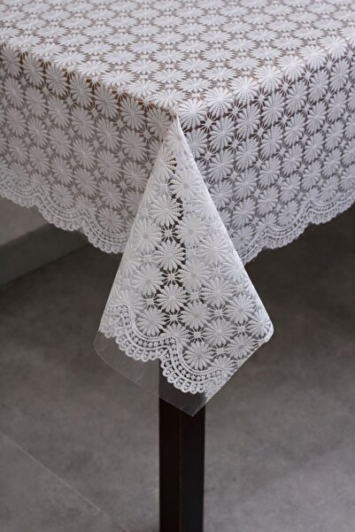 Soft Kare Premium Lace Look Pvc Tablecloth – Wipeable, Waterproof Oilcloth, E...