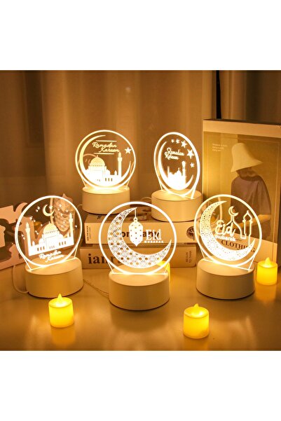Othes 5 Ramadan lights with different phrases, rechargeable
