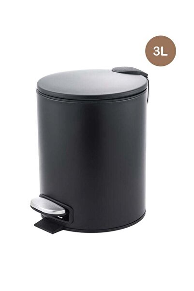Trust Pro Trust Stainless Steel Trash Bin 3L Black Anti-Fingerprint & Soft Cl...