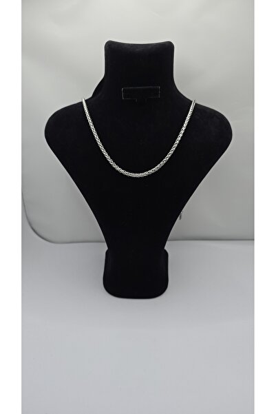 ahsenaksesuar2025 Stainless Steel Silver Color Unisex Twist Chain Necklace