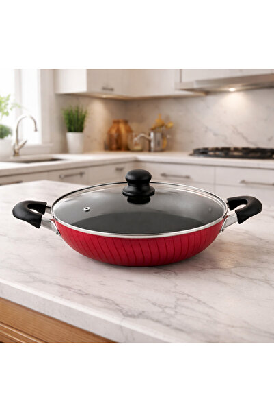 Bin Shihoun 30cm glass-lidded frying pan with non-stick coating 🍳✨