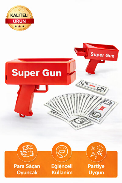 TeknoEser Super Gun Para Saçan Oyuncak Tabanca – Eğlenceli Parti ve Organizas...