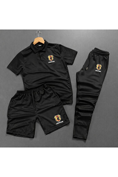 NOFLEN طقم ملابس رياضية من مطبوع قطع من Polo YakaJAPAN مع شورت