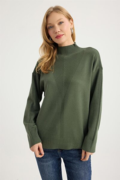 HomeStore Grooved Woven Mock Neck Knitwear