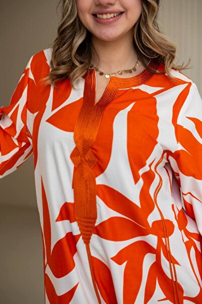 AFandina Elegant linen jalabiya with a modern design and comfortable fit SM-68