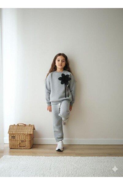 jeliboomkidswear Jeliboom Girls' Tracksuit Set - 2 Thread Fabric