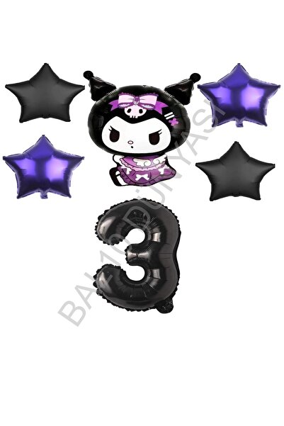 BAL10 DÜNYASI مجموعة بالونات بال10 كورومي على شكل نجمة باللون الأرجواني والأس...