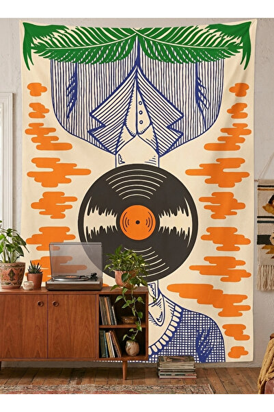 Etnik Dekor Plak Head Double Digital Printing Wallpaper