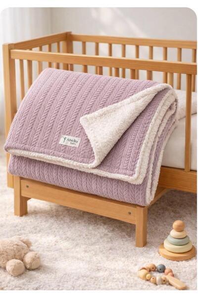 Abelia Baby Organik Pamuklu Pike/Polar Çift Taraflı Balıksırtı Wellsoft Bebek...