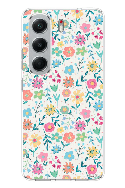 TechTree Tecno Camon 40 Pro Compatible Decorative Flowers Printed Silicone Case