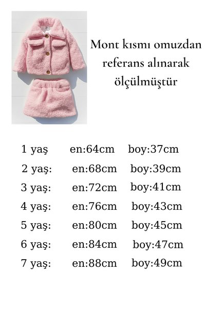 bshood X İpek Atlas Baby Girl Winter Set with Plush Skirt