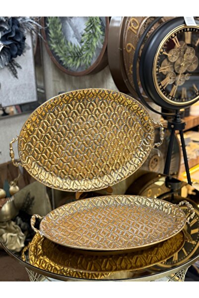 city gold TELKARİ ESKİTME GOLD TEPSİ 57x38 - 50x32