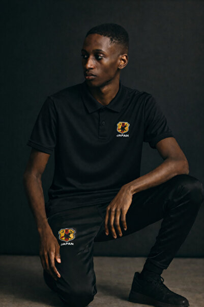 NOFLEN طقم ملابس رياضية ياباني مكون من قطعتين من Polo Yaka مطبوع