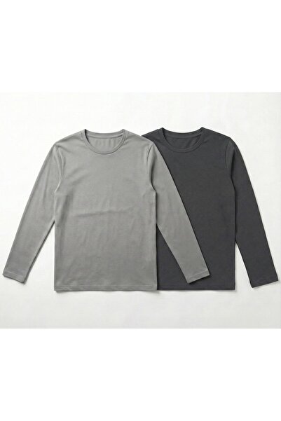 maternel 2-Piece Soft Textured Long-Sleeved Nursing Top