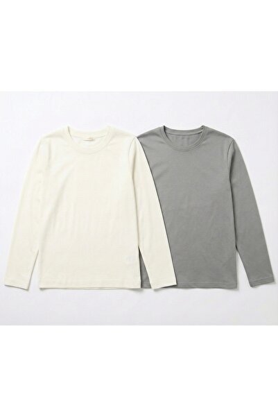 maternel 2-Piece Soft Textured Long-Sleeved Nursing Top