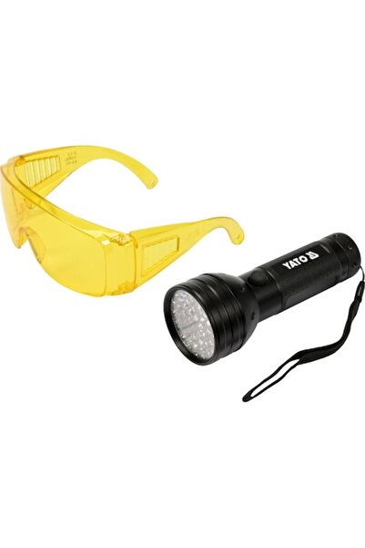 yato Kit lanternă LED UV + ochelari, 51 LED-uri