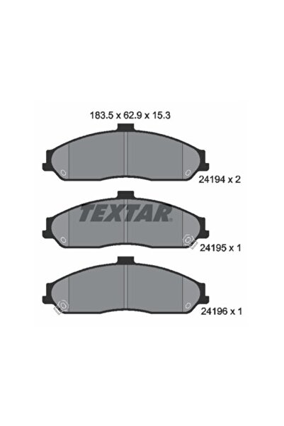 TEXTAR 2419401 Set plăcuțe de frână cu disc