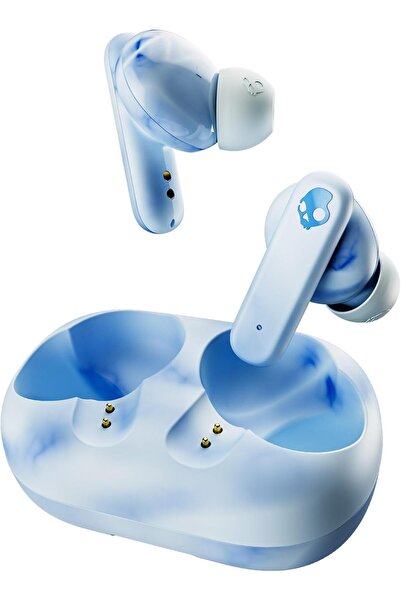 Skullcandy سماعات أذن لاسلكية داخلية ببطارية تدوم 8 ساعات - أزرق جليدي