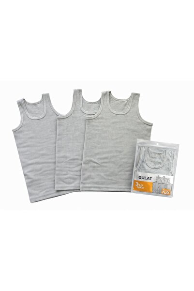 QULAT Men's Corded Fabric Undershirts 3-Piece Economical Pack – Ribbed Cotton