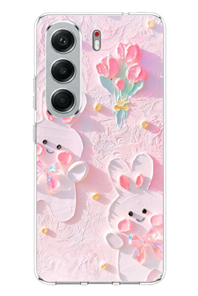 TechTree Tecno Camon 40 Compatible Cute Rabbits Printed Silicone Case