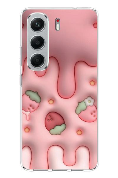 TechTree Tecno Camon 40 Pro Compatible Strawberry Pie Printed Silicone Case