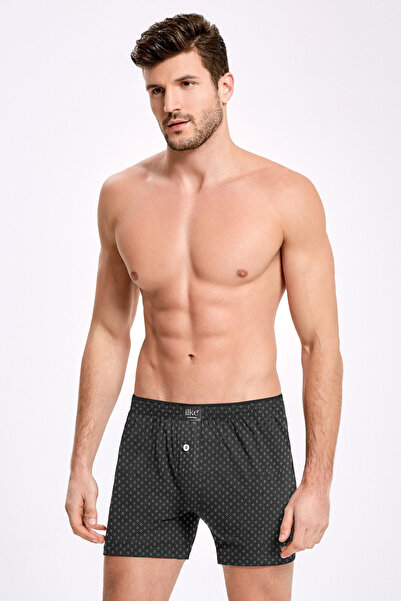 İlke 6 Pieces, Towel Waist, Men's Buttoned Boxer Shorts, 100% Combed Cotton, ...