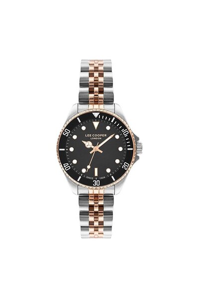 Lee Cooper LE COOPER Gümüş Pembe Altın Kordon Kadın Kol Saati 36 mm 3 ATM