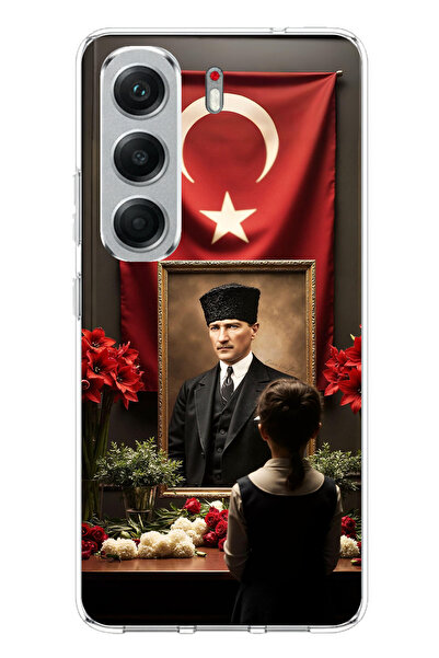 TechTree Tecno Camon 40 Pro Compatible Ataturk Turkish Flag Figure Printed Si...
