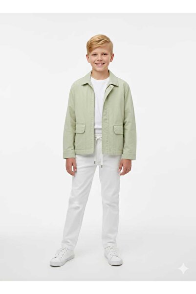 nk kids Boys' Shadow Woven Linen Jacket Woven Linen Pants Set