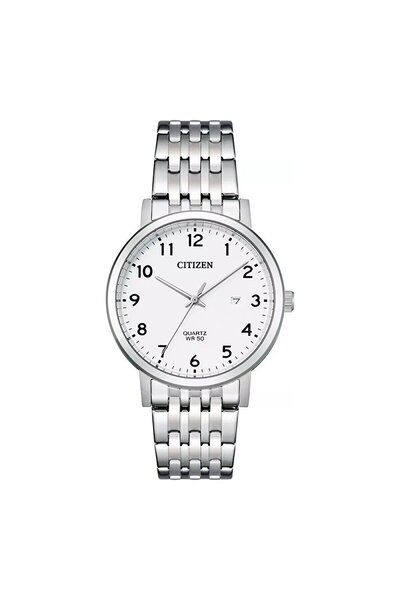 Citizen Erkek Kol Saati – Paslanmaz Çelik, 40.5 mm, Beyaz Kadran