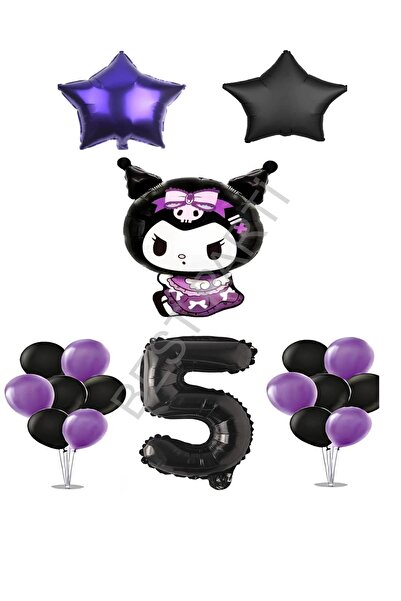 BEST PARTİ Best Kuromi Stand Figure Starry Birthday Party Set Age-5