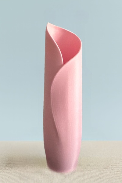HANART Dekoratif modern vazo lale şeklinde 20 cm pembe