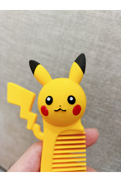 Pikachu Temalı Çocuk Saçı Tarağı – Sarı, Sevimli Tasarım, Hafif Plastik