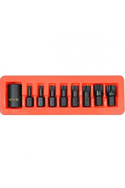 yato Set de 9 biți de impact cu caneluri, YT-10663, cu adaptor de 1/2", Cr-Mo