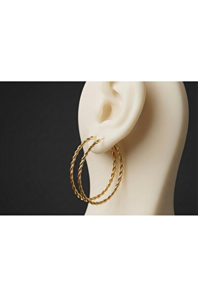 MaisonAHM أقراط دائرية ذهبية اللون من سارمال إشراق