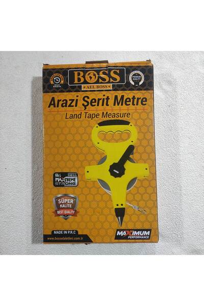 BOSS شريط قياس أرضي عالي الجودة بطول 20 متر مع سلك فولاذي طويل العمر