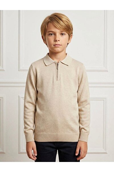 ADA YILDIZ KİDS Pulover pentru băieți, tricotaje, cu jumătate de fermoar, cul...