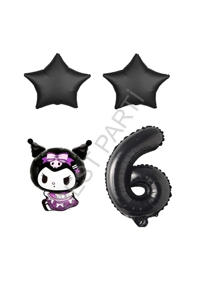 BEST PARTİ أفضل مجموعة بالونات فويل على شكل نجمة كورومي للأطفال من عمر 6 سنوات