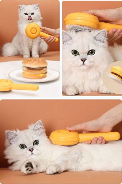 Kitchen Dream Hamburger Shaped Automatic Cleaning Pet Comb
