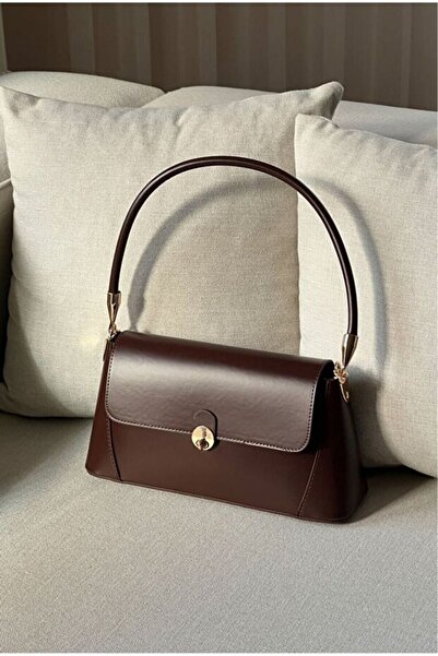 Askora Mono Women's Hand & Shoulder Bag Stylish Daily Bag with Gold Lock Detail
