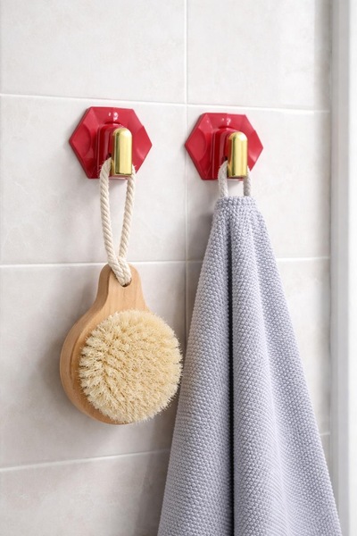 alpikom 2 ADET KENDİNDEN YAPIŞKANLI ŞIK GÖRÜNÜMLÜ ASKILIK MUTFAK BANYO KİLER